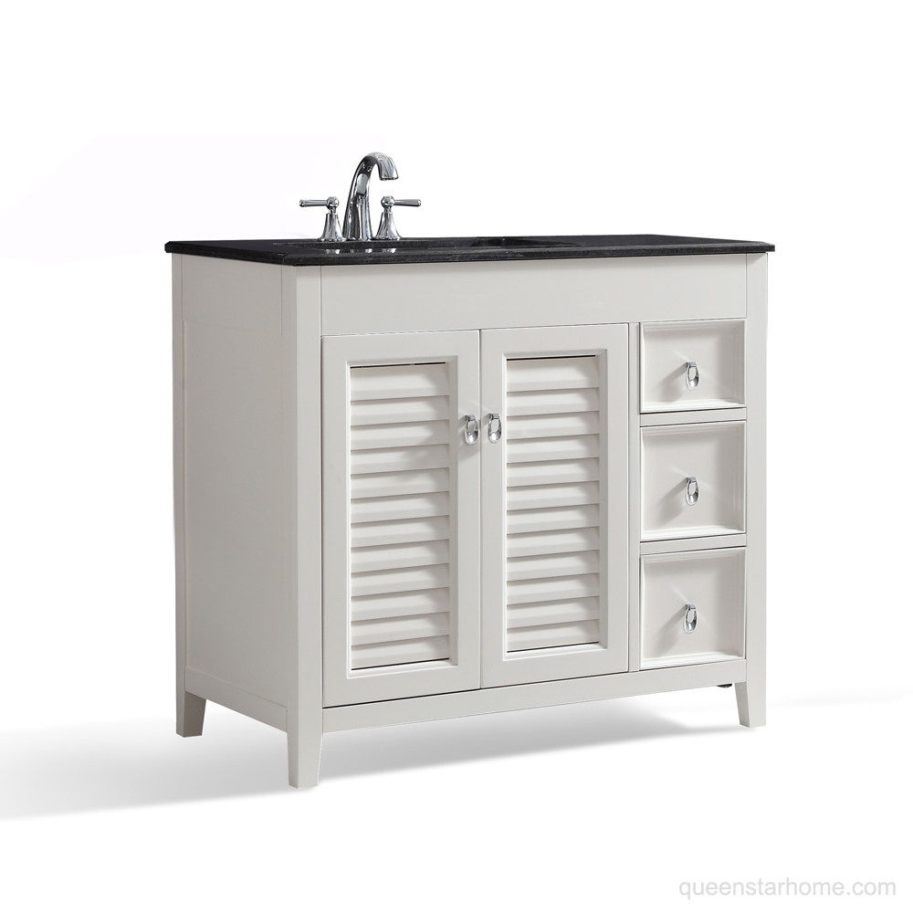 QS-AD05 36”L White bathroom vanity cabinet